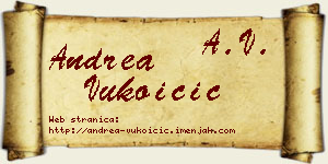 Andrea Vukoičić vizit kartica